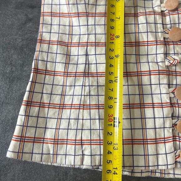 RTR Nicholas Square Neck Button Front Pinafore Plaid Tank Top *Missing Button* - Picture 5 of 6